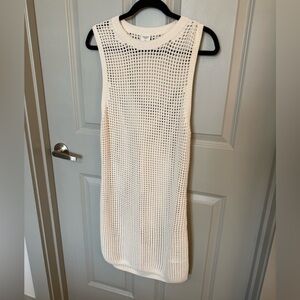 White Knit Sleeveless Dress